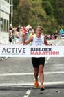 Myra Jones (Valley Striders) wins the Kielder Marathon. Photo: David T. Hewitson/Sports for All Pics